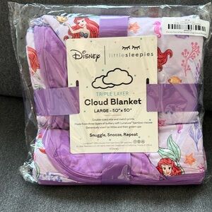 Little Sleepies large cloud blanket PART OF HER WORLD (new little mermaid)